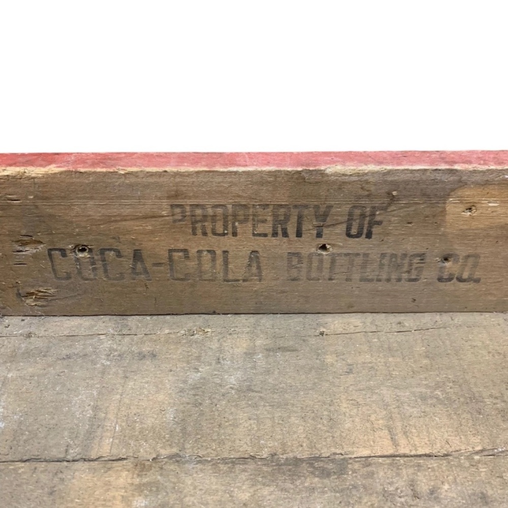 Vintage Coca-Cola Coke Soda Wood Crate Tray Red Advertising Home Decor - Picture 13 of 16
